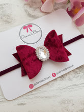 Load image into Gallery viewer, Burgundy Velvet Bow
