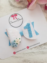 Load image into Gallery viewer, Blue Birthday Bow