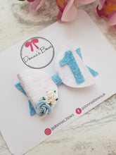 Load image into Gallery viewer, Blue Birthday Bow