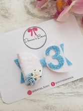 Load image into Gallery viewer, Blue Birthday Bow