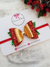 Load image into Gallery viewer, Traditional Christmas Hairbow