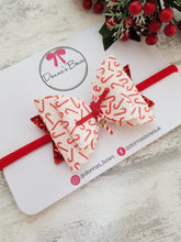 Load image into Gallery viewer, Candy Cane Charm Bow