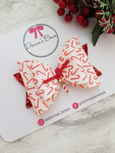 Load image into Gallery viewer, Candy Cane Charm Bow