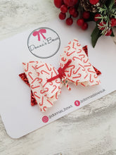 Load image into Gallery viewer, Candy Cane Charm Bow