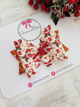 Load image into Gallery viewer, Santa Charm Bow