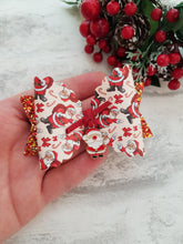 Load image into Gallery viewer, Santa Charm Bow
