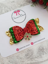 Load image into Gallery viewer, Festive Snowflake Bow