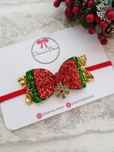 Load image into Gallery viewer, Festive Snowflake Bow