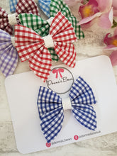 Load image into Gallery viewer, Gingham Sailor Bow