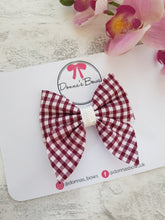 Load image into Gallery viewer, Gingham Sailor Bow