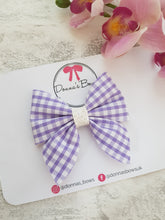 Load image into Gallery viewer, Gingham Sailor Bow