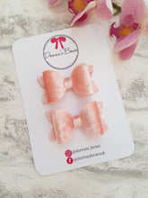 Load image into Gallery viewer, Peach Velvet Pigtails