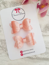 Load image into Gallery viewer, Peach Velvet Pigtails