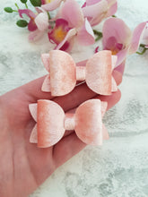 Load image into Gallery viewer, Peach Velvet Pigtails