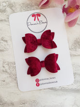 Load image into Gallery viewer, Burgundy Velvet Pigtails