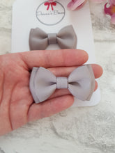 Load image into Gallery viewer, Grey Ribbon Pigtails