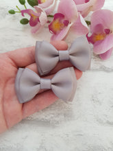 Load image into Gallery viewer, Grey Ribbon Pigtails