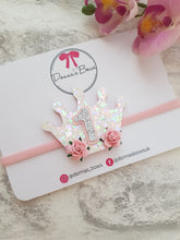 Load image into Gallery viewer, White Birthday Crown Bow