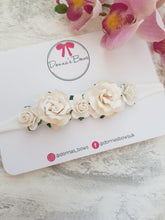 Load image into Gallery viewer, White Rose Headband