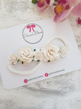 Load image into Gallery viewer, White Rose Headband