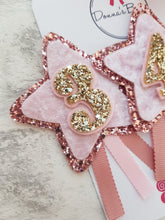Load image into Gallery viewer, Dusky Pink Star Birthday Badge