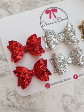 Load image into Gallery viewer, Teeny Christmas Pigtails