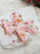 Load image into Gallery viewer, Pink Gingerbread Bow