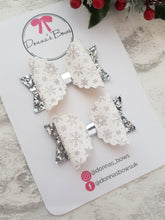 Load image into Gallery viewer, Silver Snowflake Pigtails