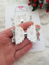 Load image into Gallery viewer, Silver Snowflake Pigtails