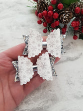 Load image into Gallery viewer, Silver Snowflake Pigtails