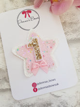 Load image into Gallery viewer, Confetti Bow Birthday Badge