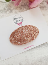 Load image into Gallery viewer, Rose Gold Oval Snap Clips
