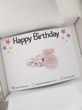 Load image into Gallery viewer, Sparkle Glitter Birthday Clip