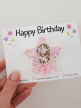 Load image into Gallery viewer, Confetti Bow Birthday Badge