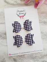 Load image into Gallery viewer, Navy Gingham Bows