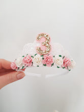 Load image into Gallery viewer, White & Pink Birthday Tiara