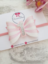 Load image into Gallery viewer, Pink Stripe Birthday Bow