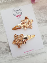 Load image into Gallery viewer, Rose Gold Star Clips