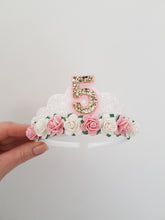 Load image into Gallery viewer, White & Pink Birthday Tiara