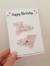 Load image into Gallery viewer, Sparkle Glitter Birthday Clip