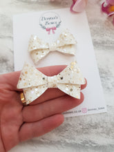 Load image into Gallery viewer, White & Gold Pigtails