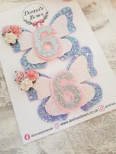 Load image into Gallery viewer, Butterfly Birthday Bow & Badge