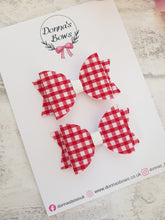 Load image into Gallery viewer, Red Gingham Pigtails