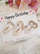 Load image into Gallery viewer, Glitter Birthday Clip