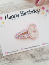 Load image into Gallery viewer, Sparkle Glitter Birthday Clip