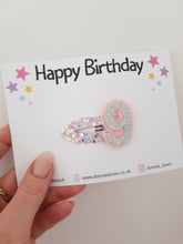 Load image into Gallery viewer, Sparkle Glitter Birthday Clip