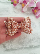 Load image into Gallery viewer, Rose Gold Glitter Bow
