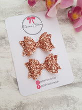 Load image into Gallery viewer, Rose Gold Glitter Bow