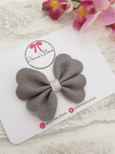 Load image into Gallery viewer, Grey Wool Felt Hairbow
