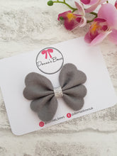 Load image into Gallery viewer, Grey Wool Felt Hairbow